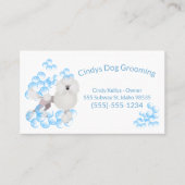 Cute Dog Grooming Bubbles Visitekaartje (Voorkant)