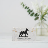 Cute Dog Grooming Elegant Shears Visitekaartje (Staand voorkant)