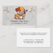 Cute Dog Grooming Elegant Shears Visitekaartje (Voorkant / Achterkant)