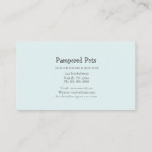 Cute Dog grooming Pet boutique Blue Visitekaartje (Achterkant)