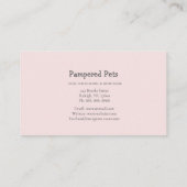 Cute Dog grooming Pet boutique Visitekaartje (Achterkant)