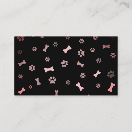 Cute Dog Grooming Pet Service Visitekaartje (Achterkant)