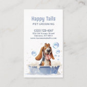 Cute Dog Grooming Pet Service Visitekaartje (Voorkant)