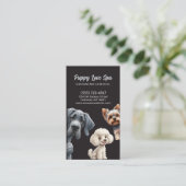 Cute Dog Grooming Pet Service Visitekaartje (Staand voorkant)
