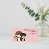 Cute Dog Grooming Visitekaartjes (Staand voorkant)