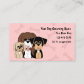 Cute Dog Grooming Visitekaartjes (Voorkant)