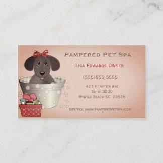 Cute Dog Grooming Visitekaartjes