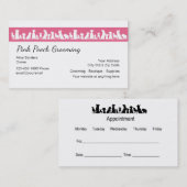 Cute Dog Grooming Visitekaartjes Afsprakenkaartje (Voorkant / Achterkant)