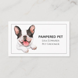 Cute Dog Grooming White Business Afsprakenkaartje