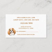 Cute Dog Grooming White Business Appointment Card Afsprakenkaartje (Achterkant)