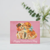 Cute  Dog Happy Valentines Day Briefkaart (Staand voorkant)