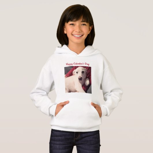 Cute Dog Happy Valentines Day Kinder (Voorkant volledig)