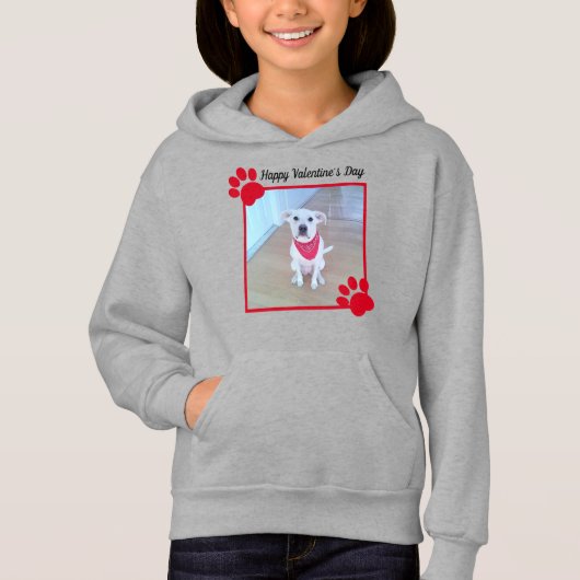 Cute Dog Happy Valentines Day Red Paws 1 Foto (Voorkant)