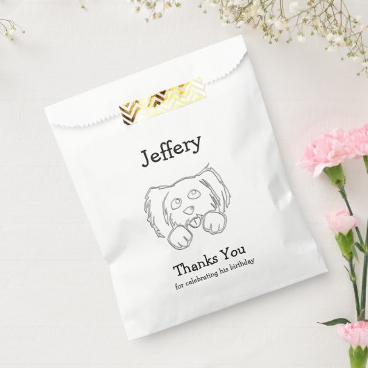 Cute Dog Hartelijk dank Bedankzakje (Gezegeld)