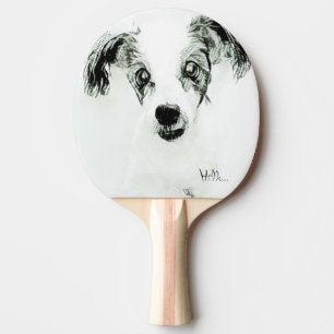 Cute Dog Head Face Sketch Tafeltennisbatje
