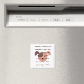 Cute Dog Head Kitchen Measurement Magneet (Insitu (Vaatwasser))