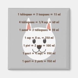 Cute Dog Head Kitchen Measurement Magneet