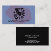 Cute Dog Heart Paws Logo | Trimmer Visitekaartje (Voorkant / Achterkant)