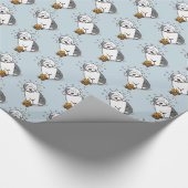 Cute Dog Hiker Camper Old English Sheepdog Grey 1 Cadeaupapier (Hoek)