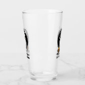 Cute Dog Hiker Camper Old English Sheepdog Grey 1 Glas (Links)