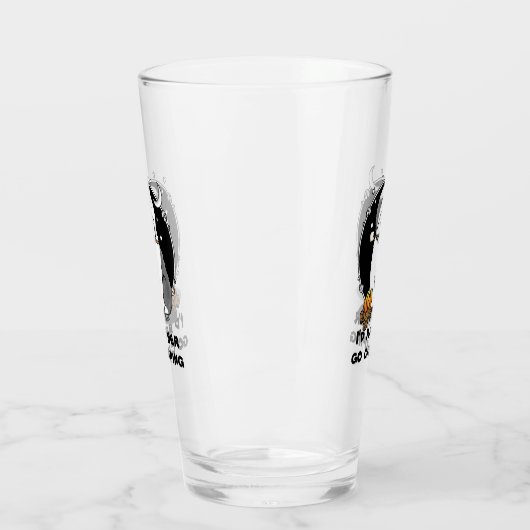 Cute Dog Hiker Camper Old English Sheepdog Grey 1 Glas (Links)