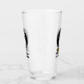 Cute Dog Hiker Camper Old English Sheepdog Grey 1 Glas (Rechts)