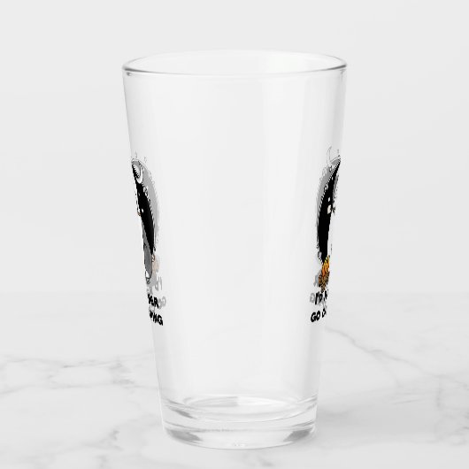 Cute Dog Hiker Camper Old English Sheepdog Grey 1 Glas (Rechts)