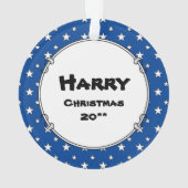 Cute Dog Hiker Camper Old English Sheepdog Grey 1 Ornament (achterkant)