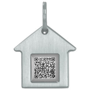 Cute Dog House met QR-code Dog Pet ID Tag Huisdieren Naamplaatje