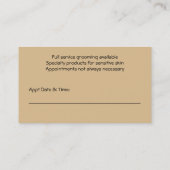 Cute Dog in Bathtub Pet Dog Groomer Appointment | Afsprakenkaartje (Achterkant)