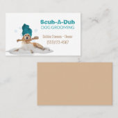Cute Dog in een handdoekproefopstelling Visitekaartje (Voorkant / Achterkant)