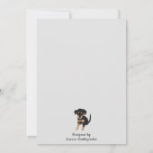 Cute dog in een stoppende sneeuwvlokken bedankkaart (Achterkant)