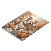 cute dog in flowers notitieboek (Linkerzijde)