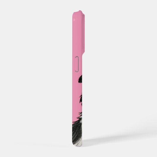 Cute Dog in pink  iPhone Hoesje (Rechterkant)