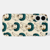 Cute Dog in Satin Bonnet Pattern Phone Case (Achterkant (horizontaal))
