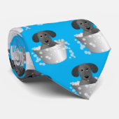 Cute Dog in wasgoed Stropdas (Opgerold)