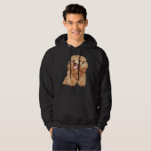 Cute Dog in Wig Funny Blond Poodle Hoodie (Voorkant volledig)