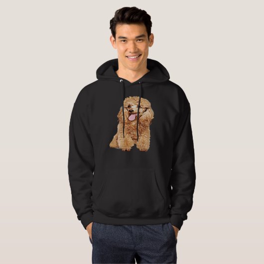 Cute Dog in Wig Funny Blond Poodle Hoodie (Voorkant volledig)