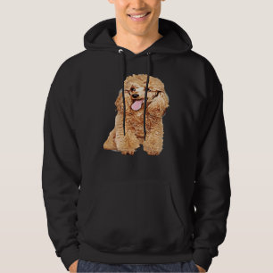 Cute Dog in Wig Funny Blond Poodle Hoodie