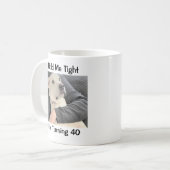 Cute Dog is bang van 40 Funny Birthday Koffiemok (Voorkant links)