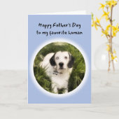 Cute Dog Je bent mijn favoriete menselijke Vaderda Kaart (Gele Bloem)