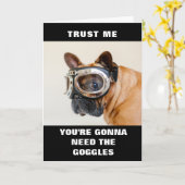 Cute Dog Jubileum/Retirement/Congrats Kaart (Gele Bloem)