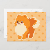 Cute Dog Kawaii Pomeranian Briefkaart (Voorkant / Achterkant)