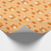 Cute Dog Kawaii Pomeranian Cadeaupapier (Hoek)