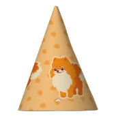 Cute Dog Kawaii Pomeranian Feesthoedjes (Rechts)