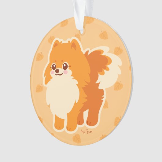 Cute Dog Kawaii Pomeranian Ornament (voorkant)