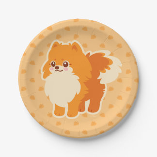 Cute Dog Kawaii Pomeranian Papieren Bordje