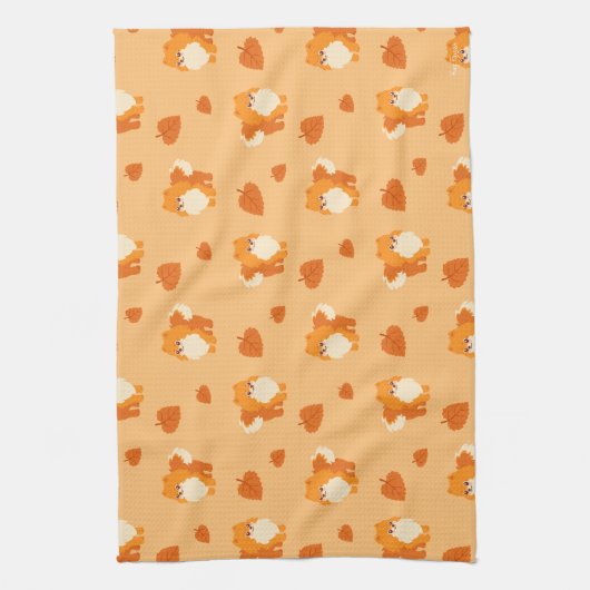 Cute Dog Kawaii Pomeranian Theedoek (Verticaal)