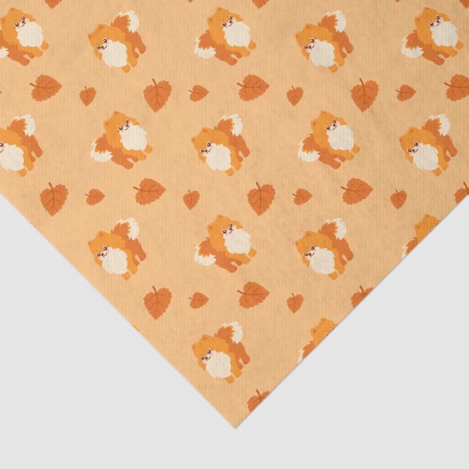 Cute Dog Kawaii Pomeranian Tissuepapier (Detail)