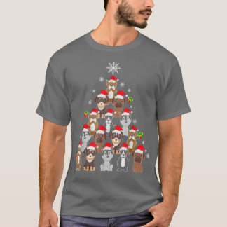 Cute Dog kerstboom lampjes Puppy Eigenaar Pet Lov T-shirt